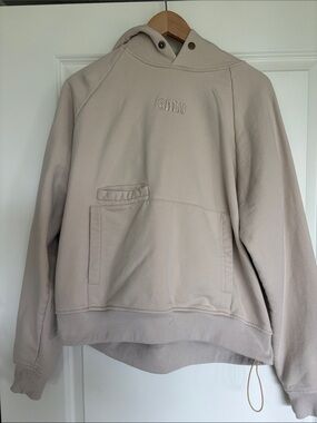 Sand Castle Embroidered Sand-Colored Hoodie